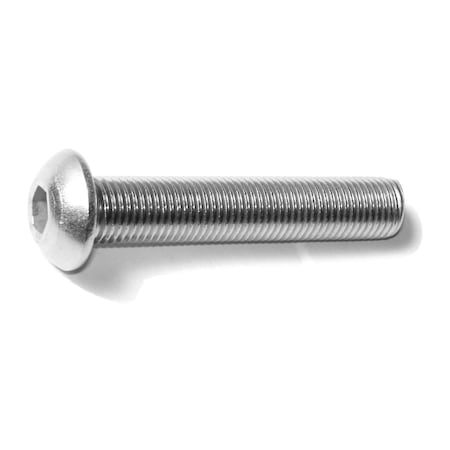 Midwest Fastener 3/8"-24 Socket Head Cap Screw, Button, Plain 18-8 Stainless Steel, 2 in Length, 2 PK 79216